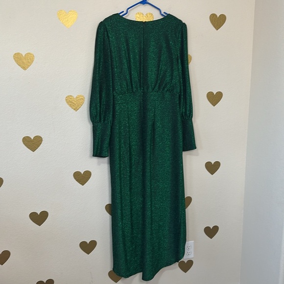 ELOQUII Green sparkle, maxi dress with wrapped skirt Size 18 EUC - Picture 4 of 4